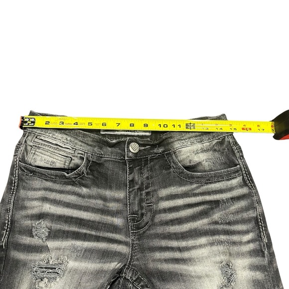 Buckle BKE Alec Jeans Straight Leg Size 29 x 29 Black Stretch Distressed Denim - Picture 7 of 11